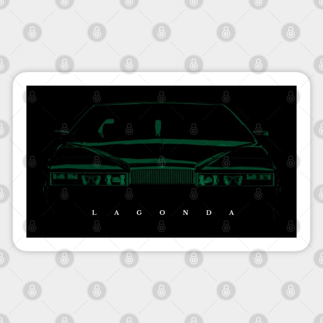 FUTURISTIC BRITISH V8 LUXURY CAR Sticker by Throwback Motors